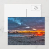 Oceanside Pier Sunset Briefkaart (Voorkant / Achterkant)