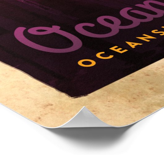  Oceanside Pier Travel Poster (Hoek)