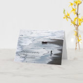 Oceanside Scene- Verlies van kleinkind Sympathie Kaart (Gele Bloem)