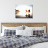 Oceanside Strand Canvas Afdruk (Insitu (Slaapkamer))