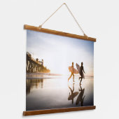 Oceanside Strand Hangend Wandkleed (Gebogen)