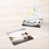 Oceanside Strand Kartonnen Onderzetters (Insitu)