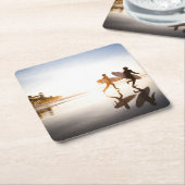 Oceanside Strand Kartonnen Onderzetters (Schuin)