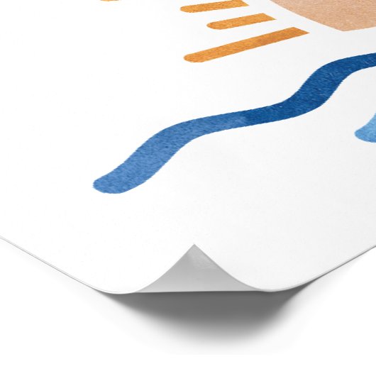 OCEANSIDE Strand Oceaan Zonsondergang Bruidsmeisje Poster (Hoek)