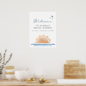 OCEANSIDE Strand Oceansunset Bruidsborrel Welkom Poster (Keuken)