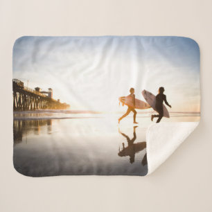 Oceanside Strand Sherpa Deken