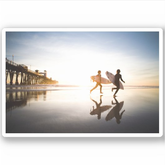 Oceanside Strand Sticker (Voorkant)
