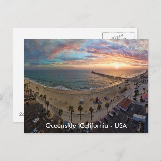 Oceanside Sunset Briefkaart (Voorkant / Achterkant)