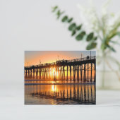 Oceanside Sunset Briefkaart (Staand voorkant)