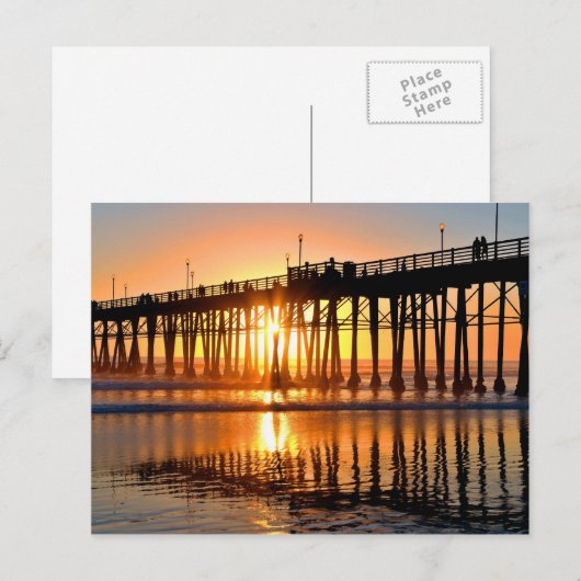 Oceanside Sunset Briefkaart (Voorkant / Achterkant)
