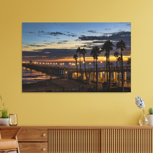Oceanside Sunset Canvas Afdruk (Insitu (Woonkamer))