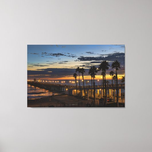 Oceanside Sunset Canvas Afdruk (Voorkant)
