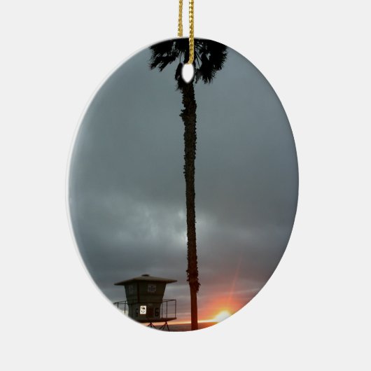 Oceanside Sunset Keramisch Ornament (Rechts)