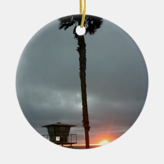 Oceanside Sunset Keramisch Ornament (Voorkant)
