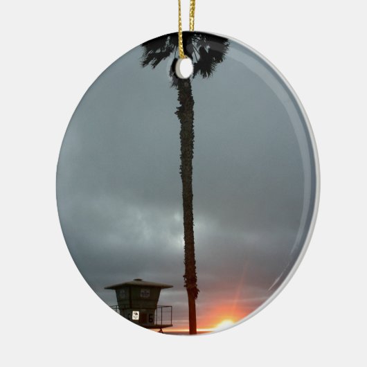 Oceanside Sunset Keramisch Ornament (Links)