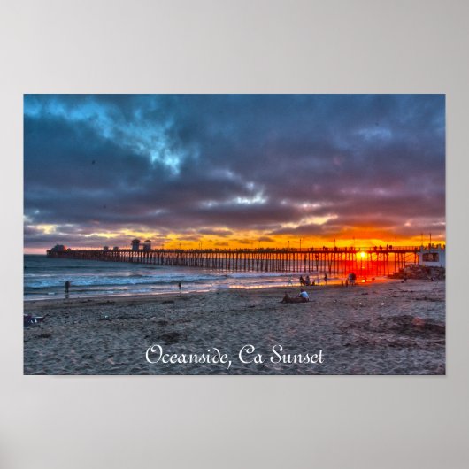 Oceanside Sunset Poster (Voorkant)