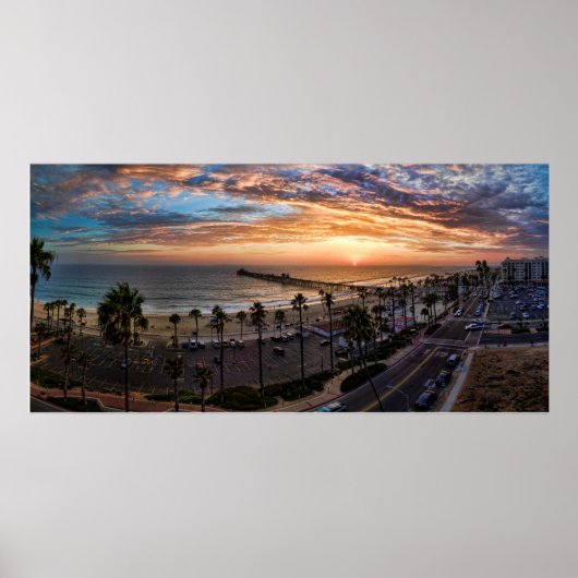 Oceanside Sunset Poster (Voorkant)