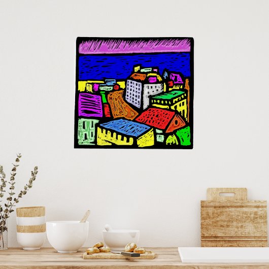 Oceanside Town Poster (Keuken)