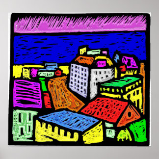 Oceanside Town Poster