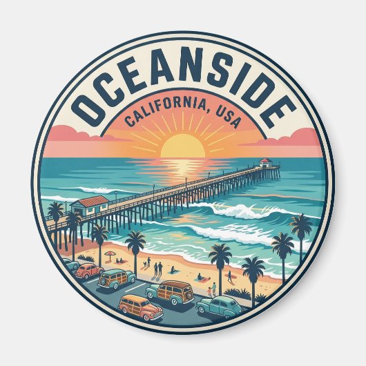 Oceanside USA Magneet (Voorkant)