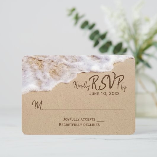 Oceanstrand RSVP Kaart (Staand voorkant)