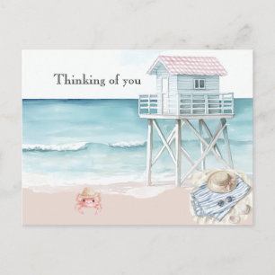 Oceanstrand uitzicht Denk aan jou Briefkaart