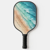 Oceanstrand Zomerfeest Spellen Trouwen Pickleball Paddle (Achterkant)