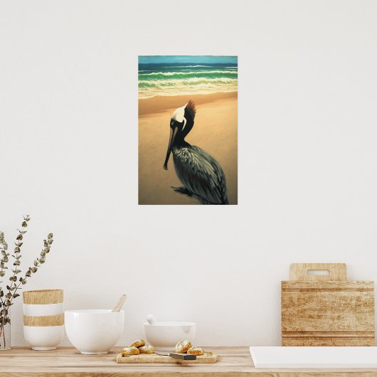 Oceanus: Pelican Poster (Keuken)
