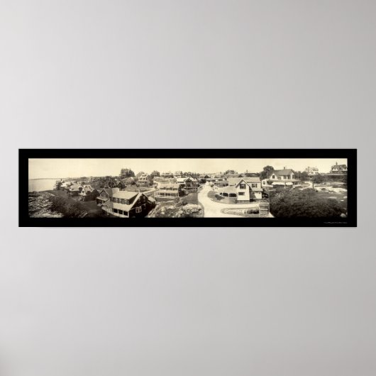 Oceanview Marblehead Foto 1908 Poster (Voorkant)