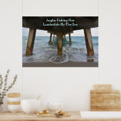 Oceanview onder de foto van de pier poster (Keuken)