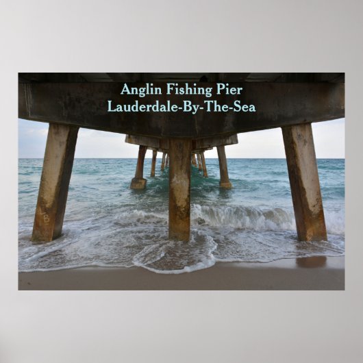 Oceanview onder de foto van de pier poster (Voorkant)