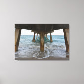 Oceanview van onder de pier canvas afdruk (Voorkant)