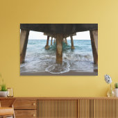 Oceanview van onder de pier canvas afdruk (Insitu (Woonkamer))