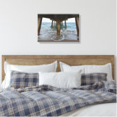 Oceanview van onder de pier canvas afdruk (Insitu (Slaapkamer))