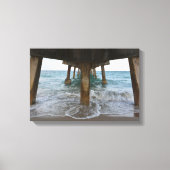 Oceanview van onder de pier canvas afdruk (Voorkant)