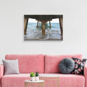 Oceanview van onder de pier canvas afdruk (Insitu (Woonkamer))