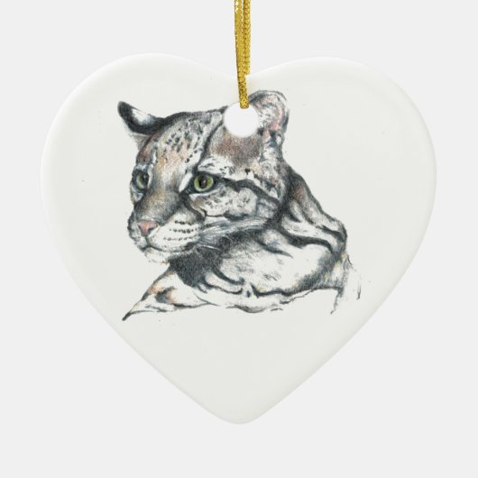 Ocelot1 Keramisch Ornament (Voorkant)