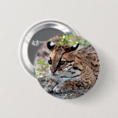 Ocelot 02 9x9 ronde button 5,7 cm (Voorkant /achterkant)