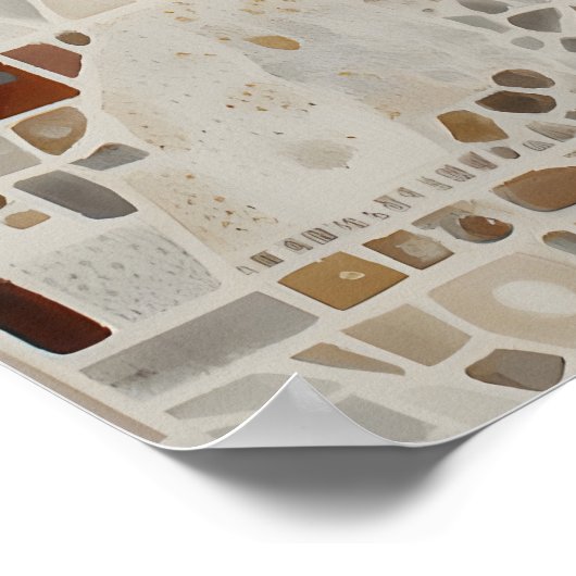 Ocelot Animal Illustration Quote Poster Patterned (Hoek)