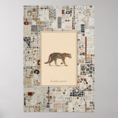 Ocelot Animal Illustration Quote Poster Patterned (Voorkant)