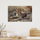 Ocelot art poster (Keuken)