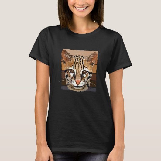 Ocelot Bengaalse Wilde Kat T-shirt (Voorkant)