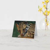 Ocelot-briefkaart Kaart (Gele Bloem)