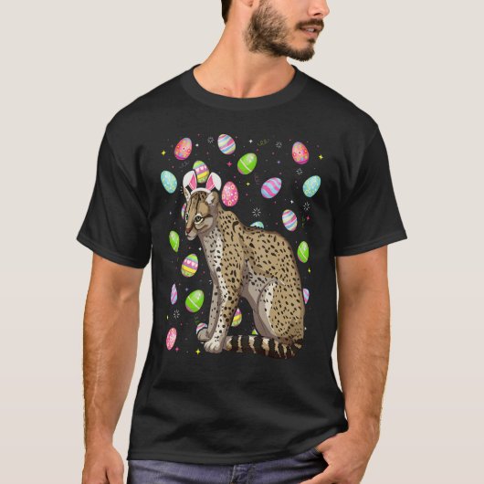 Ocelot Bunny Paasei Grappig Ocelot Paasgeluid T-shirt (Voorkant)