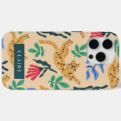Ocelot Cat & Matisse bladeren Case-Mate iPhone Case (Achterkant (horizontaal))