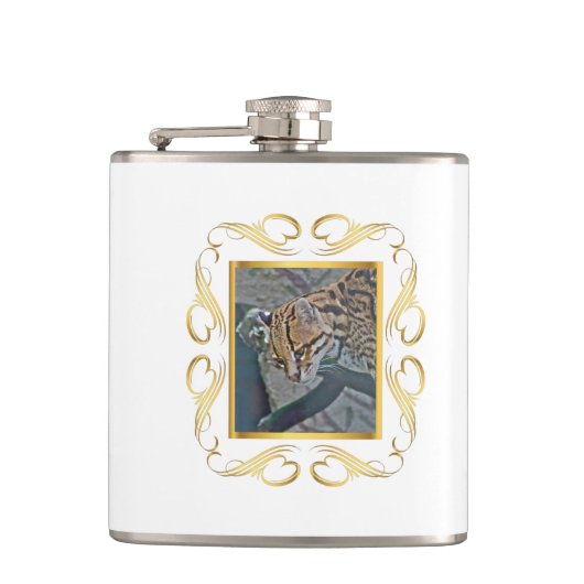 Ocelot Framed Heupfles (Voorkant)
