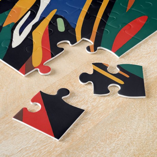 Ocelot in een boompuzzel legpuzzel (Zijkant)