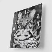 Ocelot in repose vierkante klok (Hoek)