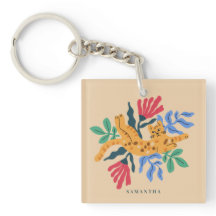  Ocelot Kitty Cat & Matisse bladeren