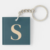 Ocelot Kitty Cat & Matisse bladeren Sleutelhanger (Achterkant)